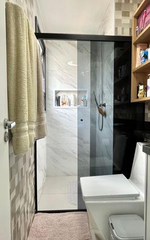 Apartamento à venda com 36m², 1 quarto e 1 vaga Apartamento à venda com 36m², 1 quarto e 1 vagaBanheiro da Suíte