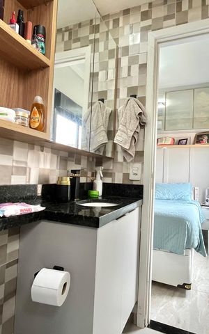 Apartamento à venda com 36m², 1 quarto e 1 vaga Apartamento à venda com 36m², 1 quarto e 1 vagaBanheiro da Suíte