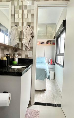 Apartamento à venda com 36m², 1 quarto e 1 vaga Apartamento à venda com 36m², 1 quarto e 1 vagaBanheiro da Suíte