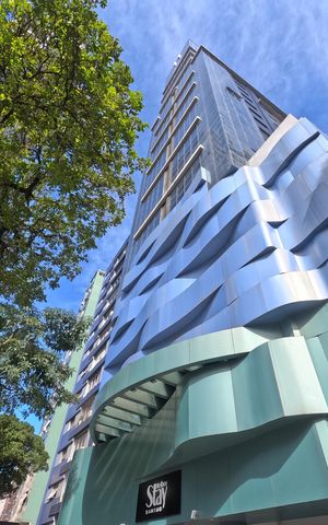 Studio para alugar com 24m², 1 quarto e sem vagaFachada | Adesivo/Placa Quintoandar instalado 