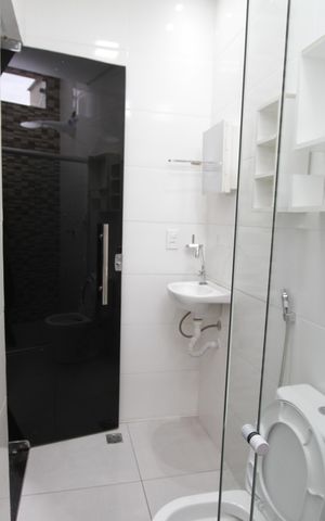 Casa de condomínio para alugar com 35m², 1 quarto e sem vagaBanheiro da Suíte