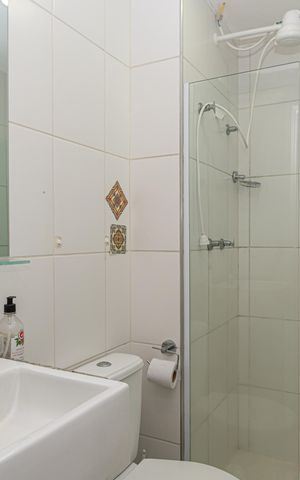 Studio para alugar com 38m², 1 quarto e 1 vaga Studio para alugar com 38m², 1 quarto e 1 vagaBanheiro