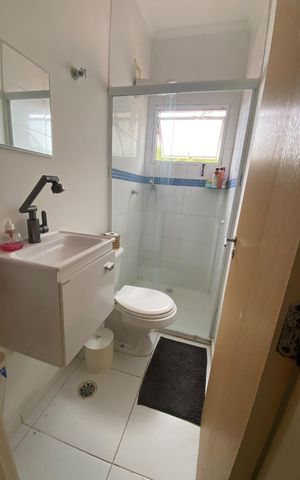Casa de condomínio para alugar com 90m², 3 quartos e 2 vagasBanheiro da suíte