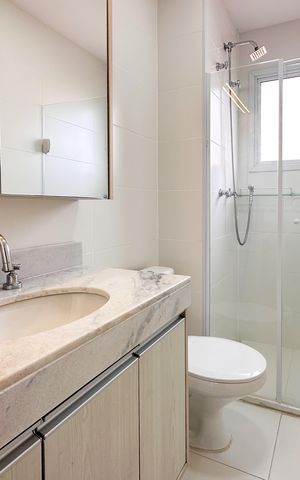 Apartamento para alugar com 77m², 2 quartos e 1 vaga Apartamento para alugar com 77m², 2 quartos e 1 vagaBanheiro Social
