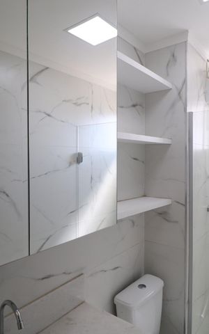 Apartamento para alugar com 90m², 3 quartos e 2 vagasBanheiro do Quarto 3