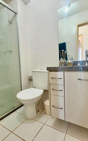 Apartamento para alugar com 71m², 2 quartos e 1 vaga Apartamento para alugar com 71m², 2 quartos e 1 vagaBanheiro 1