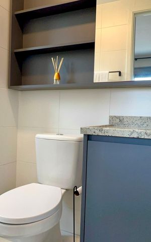 Apartamento para alugar com 25m², 1 quarto e sem vagaBanheiro da Suíte