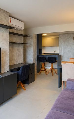 Apartamento para alugar com 53m², 1 quarto e 1 vaga Apartamento para alugar com 53m², 1 quarto e 1 vagaSala