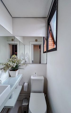 Apartamento à venda com 82m², 1 quarto e 2 vagasLavabo