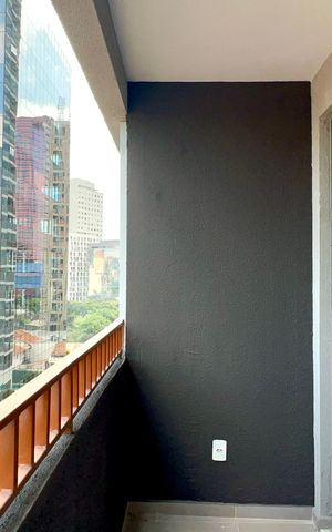 Studio à venda com 26m², 1 quarto e sem vaga Studio à venda com 26m², 1 quarto e sem vagaVaranda