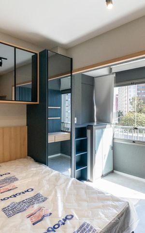Studio para alugar com 24m², 1 quarto e sem vaga Studio para alugar com 24m², 1 quarto e sem vagaQuarto