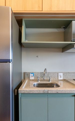 Studio para alugar com 24m², 1 quarto e sem vaga Studio para alugar com 24m², 1 quarto e sem vagaCozinha