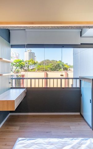 Studio para alugar com 24m², 1 quarto e sem vaga Studio para alugar com 24m², 1 quarto e sem vagaVaranda