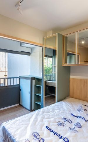 Studio para alugar com 24m², 1 quarto e sem vaga Studio para alugar com 24m², 1 quarto e sem vagaQuarto
