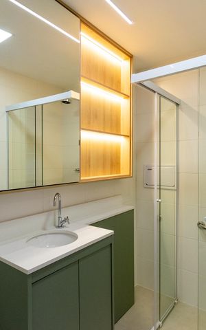 Studio para alugar com 24m², 1 quarto e sem vaga Studio para alugar com 24m², 1 quarto e sem vagaBanheiro