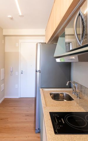 Studio para alugar com 24m², 1 quarto e sem vaga Studio para alugar com 24m², 1 quarto e sem vagaCozinha