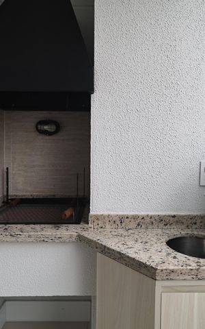 Apartamento à venda com 64m², 2 quartos e 1 vagaSacada gourmet 