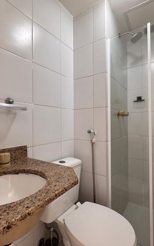 Apartamento à venda com 74m², 2 quartos e 1 vaga Apartamento à venda com 74m², 2 quartos e 1 vagaBanheiro Social