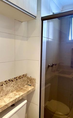 Apartamento para alugar com 61m², 2 quartos e 1 vaga Apartamento para alugar com 61m², 2 quartos e 1 vagaBanheiro 1