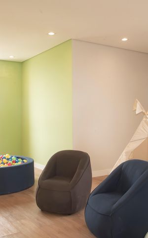 Studio à venda com 27m², 1 quarto e sem vaga Studio à venda com 27m², 1 quarto e sem vagaÁrea comum - Brinquedoteca