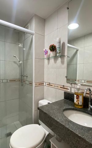 Apartamento à venda com 60m², 3 quartos e 1 vaga Apartamento à venda com 60m², 3 quartos e 1 vagaBanheiro Social