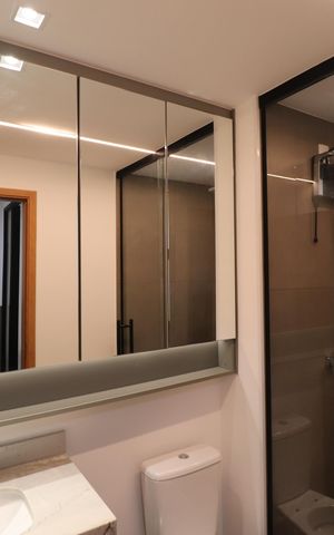 Apartamento para alugar com 103m², 3 quartos e 2 vagasBanheiro do Quarto 3 - Suíte