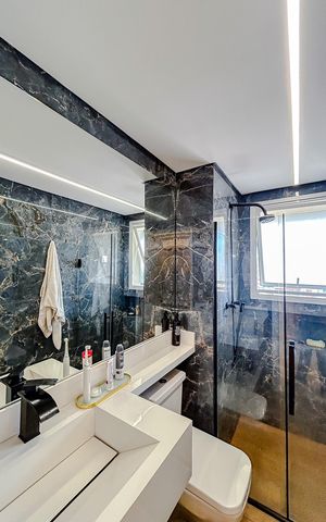 Apartamento à venda com 109m², 3 quartos e 2 vagasBanheiro da Suíte 1