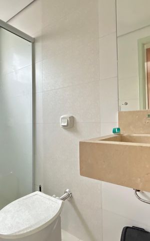 Apartamento para alugar com 108m², 3 quartos e 1 vagaBanheiro suíte 