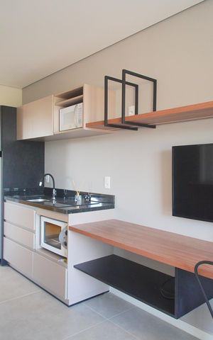 Apartamento para alugar com 25m², 1 quarto e 1 vagaQuarto/sala