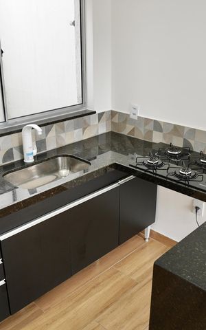 Studio para alugar com 35m², 1 quarto e 1 vaga Studio para alugar com 35m², 1 quarto e 1 vagaCozinha