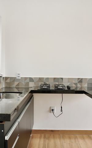 Studio para alugar com 35m², 1 quarto e 1 vaga Studio para alugar com 35m², 1 quarto e 1 vagaCozinha