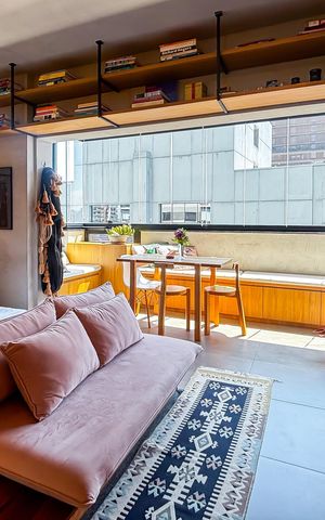 Apartamento para alugar com 32m², 1 quarto e 1 vaga