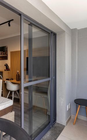 Studio para alugar com 25m², 1 quarto e sem vaga Studio para alugar com 25m², 1 quarto e sem vagaVaranda