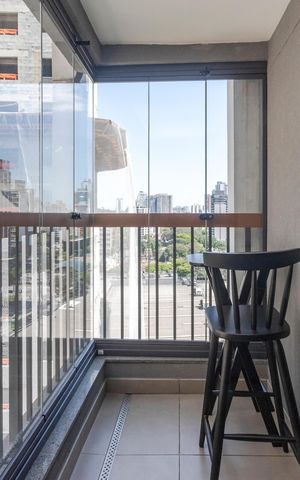 Studio para alugar com 25m², 1 quarto e sem vaga Studio para alugar com 25m², 1 quarto e sem vagaVaranda