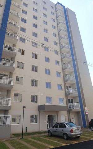 Apartamento à venda com 46m², 2 quartos e 1 vagaFachada do bloco/Placa