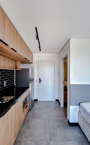 Studio à venda com 32m², 1 quarto e 1 vagaCozinha