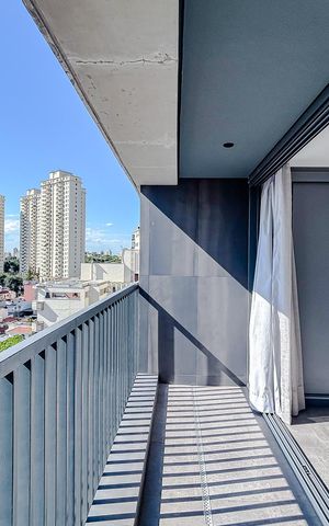 Studio à venda com 32m², 1 quarto e 1 vagaVaranda