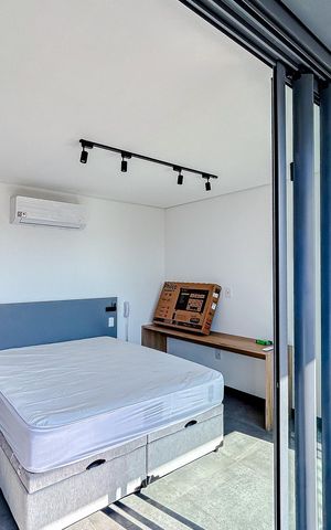 Studio à venda com 32m², 1 quarto e 1 vagaVaranda
