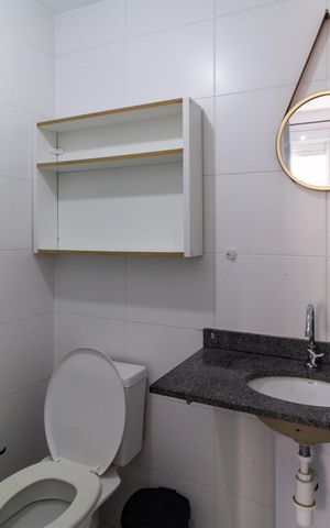 Apartamento à venda com 33m², 2 quartos e sem vagaBanheiro da Suíte