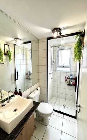 Apartamento para alugar com 48m², 2 quartos e 1 vaga Apartamento para alugar com 48m², 2 quartos e 1 vagaBanheiro social