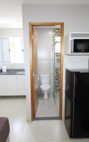 Studio para alugar com 26m², 1 quarto e sem vagaQuarto / Cozinha