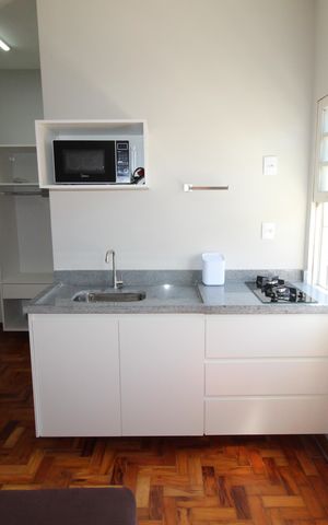 Studio para alugar com 26m², 1 quarto e sem vagaQuarto / Cozinha