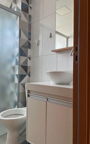 Apartamento à venda com 44m², 2 quartos e 1 vaga Apartamento à venda com 44m², 2 quartos e 1 vagaBanheiro