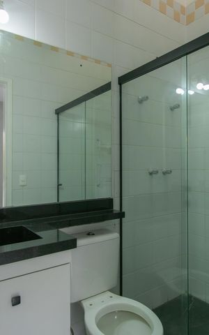 Casa de condomínio para alugar com 115m², 3 quartos e 3 vagasBanheiro do Quarto 3 - Suíte