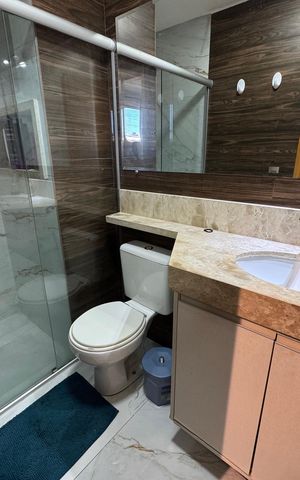 Apartamento à venda com 85m², 2 quartos e 1 vaga Apartamento à venda com 85m², 2 quartos e 1 vagaBanheiro da Suíte