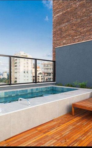 Studio para alugar com 32m², 1 quarto e sem vaga Studio para alugar com 32m², 1 quarto e sem vagaÁrea externa