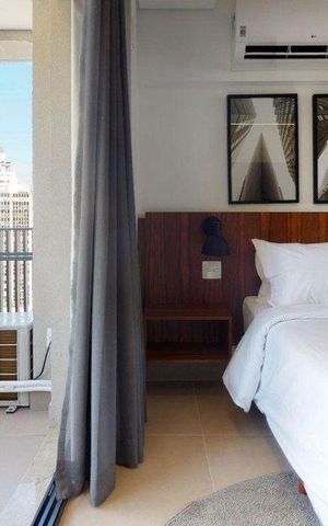 Studio para alugar com 32m², 1 quarto e sem vaga Studio para alugar com 32m², 1 quarto e sem vagaSala/Quarto