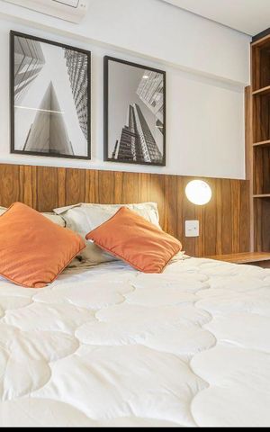 Studio para alugar com 32m², 1 quarto e sem vaga Studio para alugar com 32m², 1 quarto e sem vagaSala/Quarto