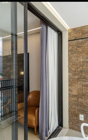 Studio para alugar com 32m², 1 quarto e sem vaga Studio para alugar com 32m², 1 quarto e sem vagaVaranda