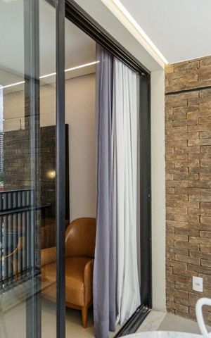 Studio para alugar com 32m², 1 quarto e sem vaga Studio para alugar com 32m², 1 quarto e sem vagaVaranda